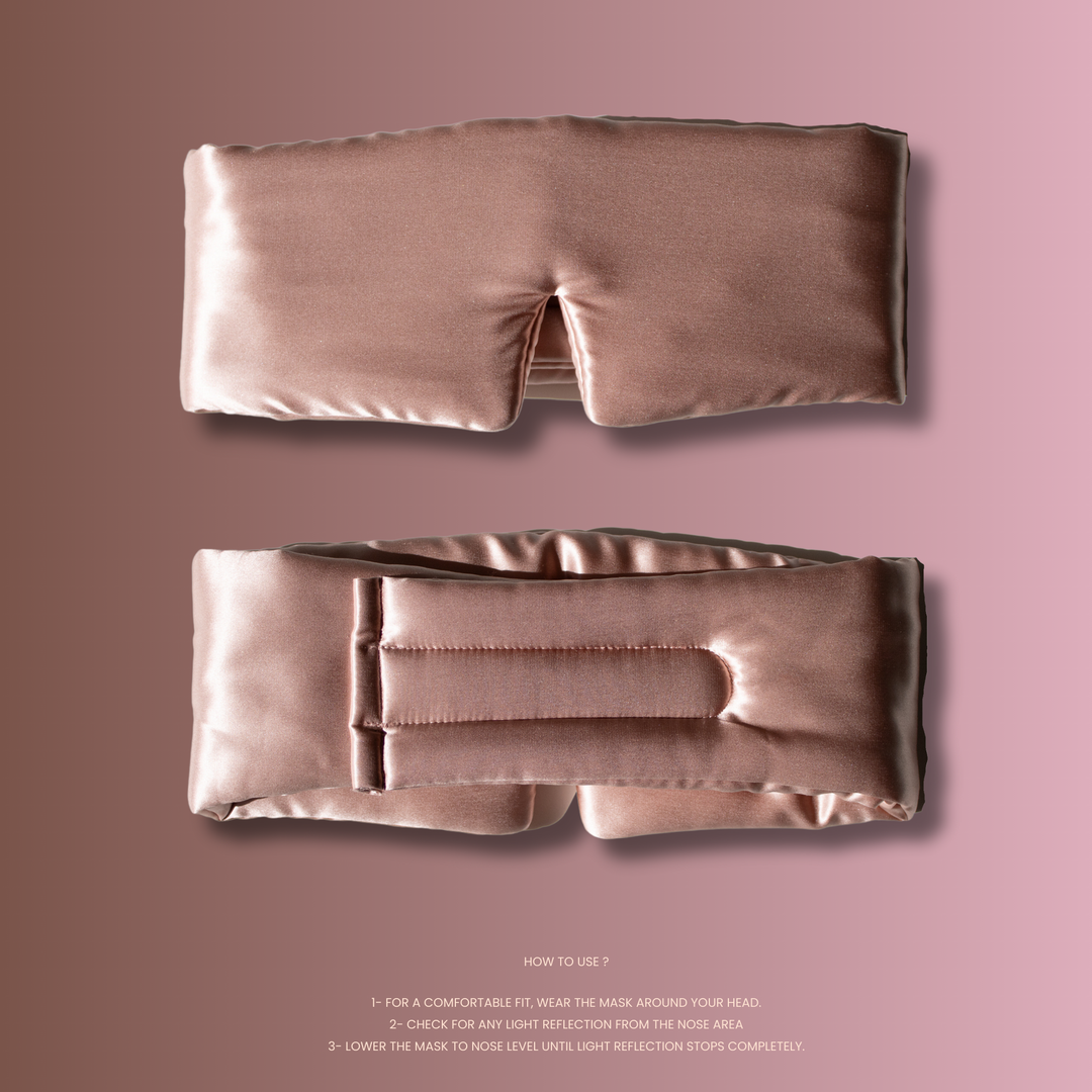 Máscara para dormir Nube de Seda Pura 100% Orgánica - Rosa