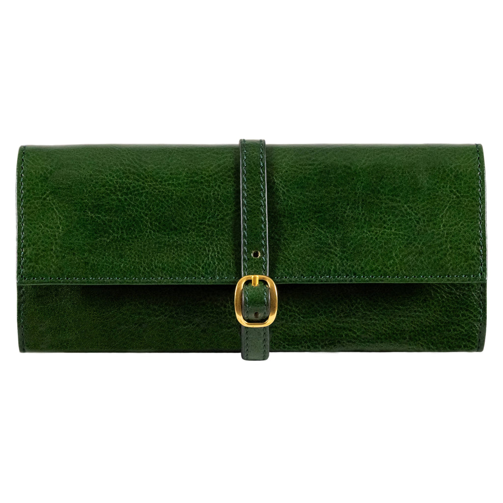 Estuche de viaje enrollable de cuero para joyas - Madame Bouvary