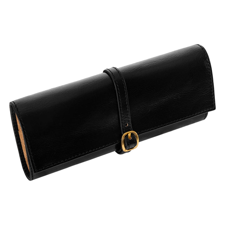 Estuche de viaje enrollable de cuero para joyas - Madame Bouvary