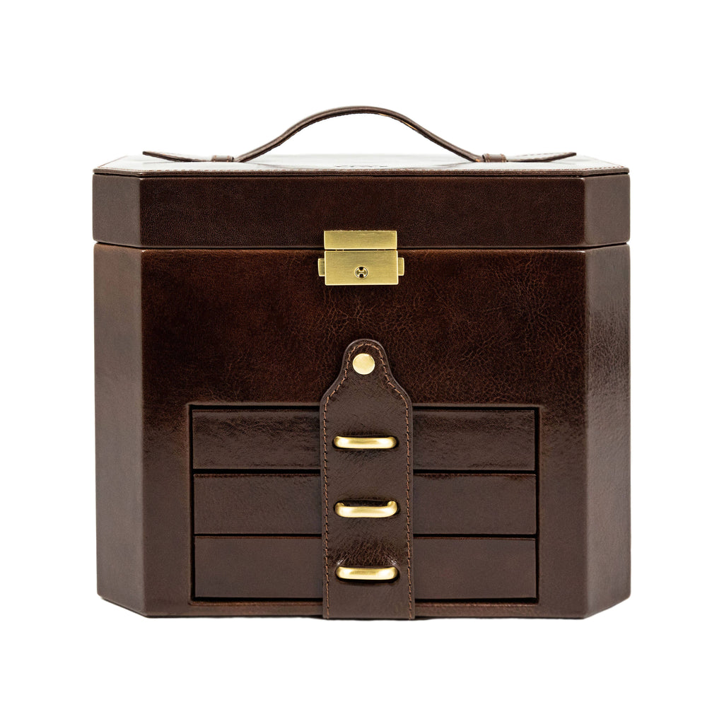 Italian Leather Jewelry Box  - The Florence
