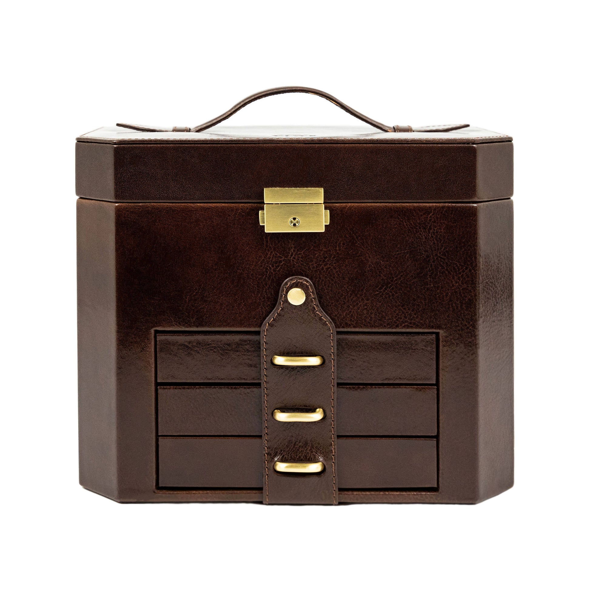 Italian Leather Jewelry Box  - The Florence