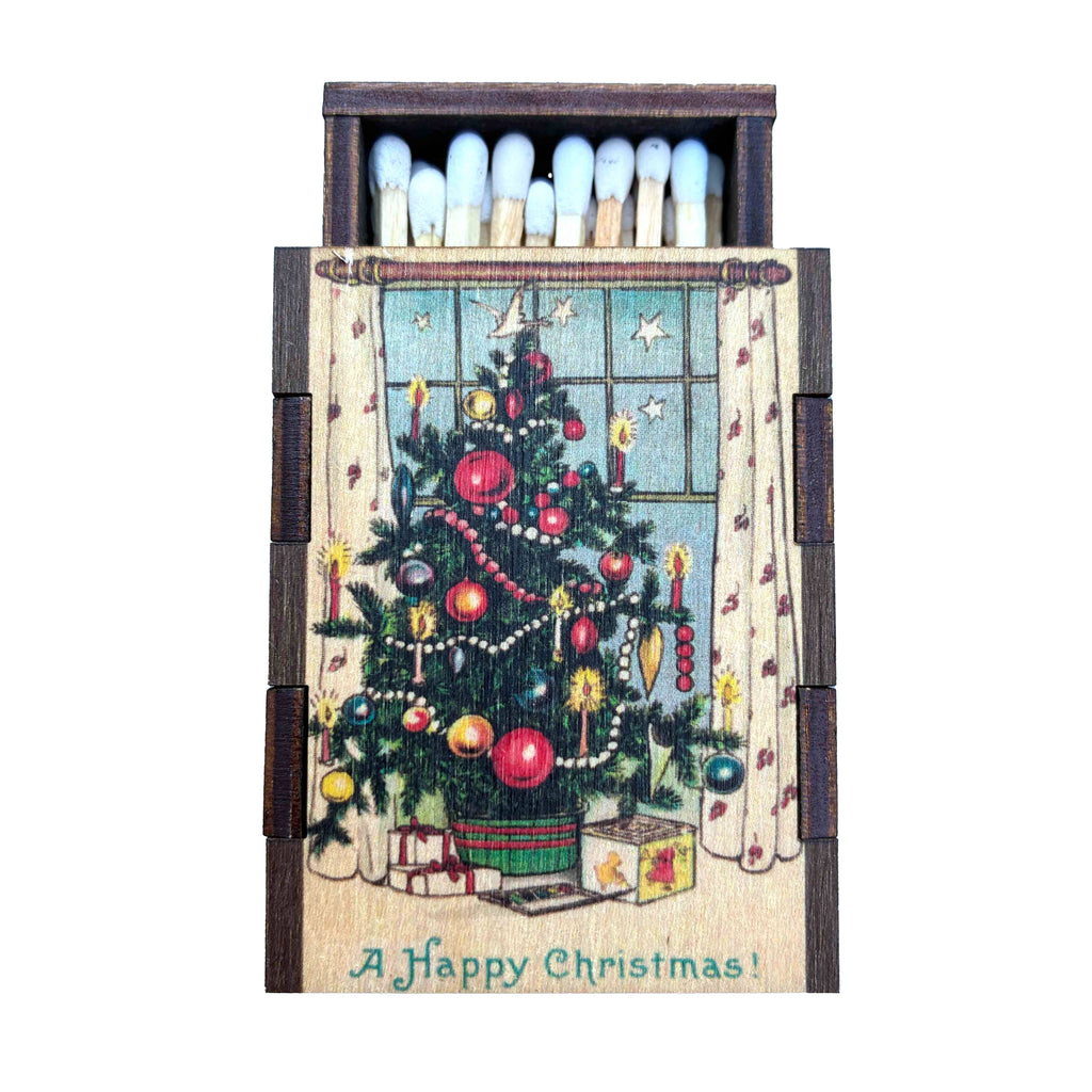 Christmas Tree Wooden Matchbox