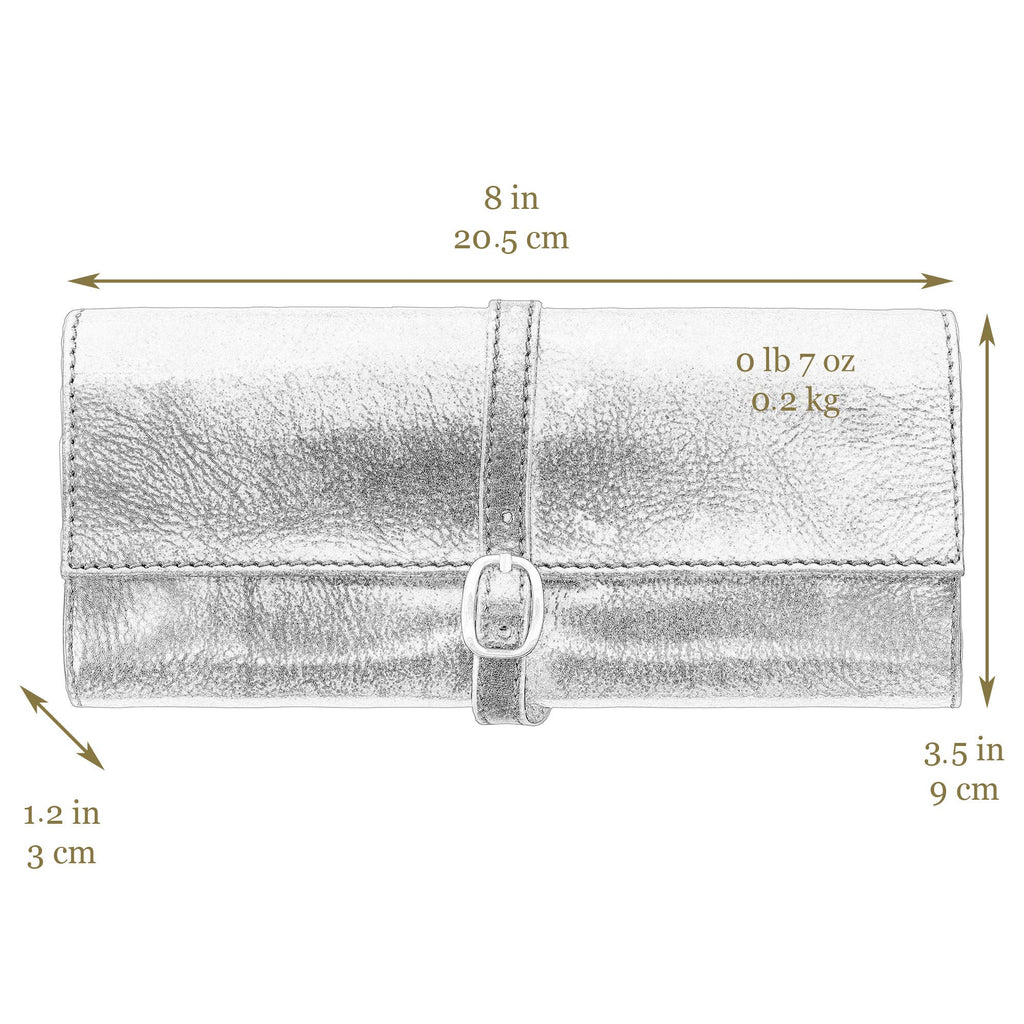 Estuche de viaje enrollable de cuero para joyas - Madame Bouvary