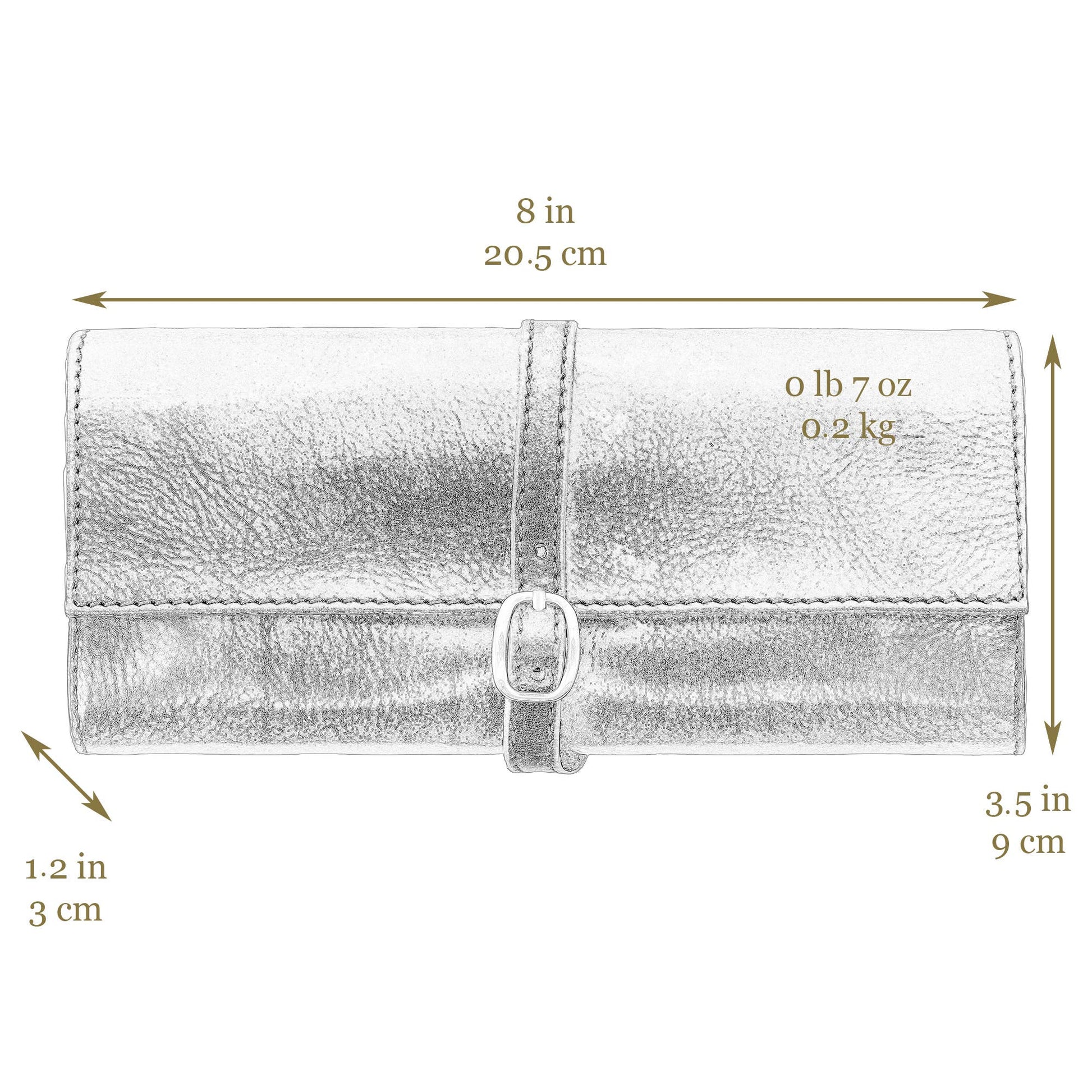 Estuche de viaje enrollable de cuero para joyas - Madame Bouvary
