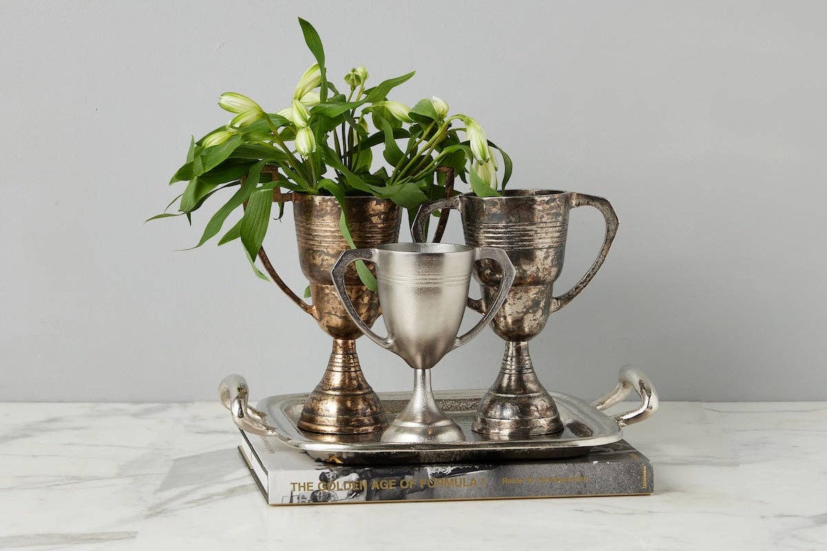 Vintage Trophy Cup, Medium, Distressed Gold
