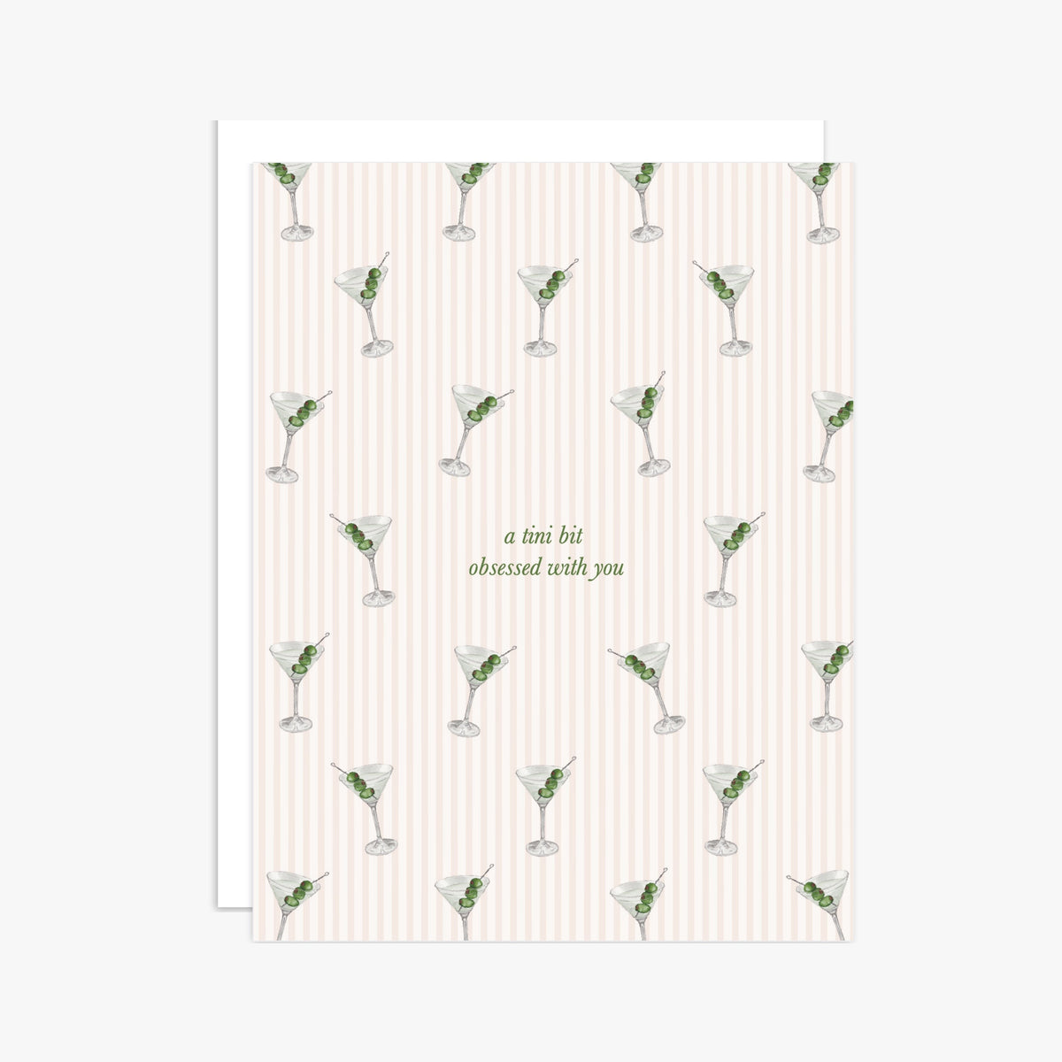 "Tini Bit Obsessed with You" Martini Greeting Card