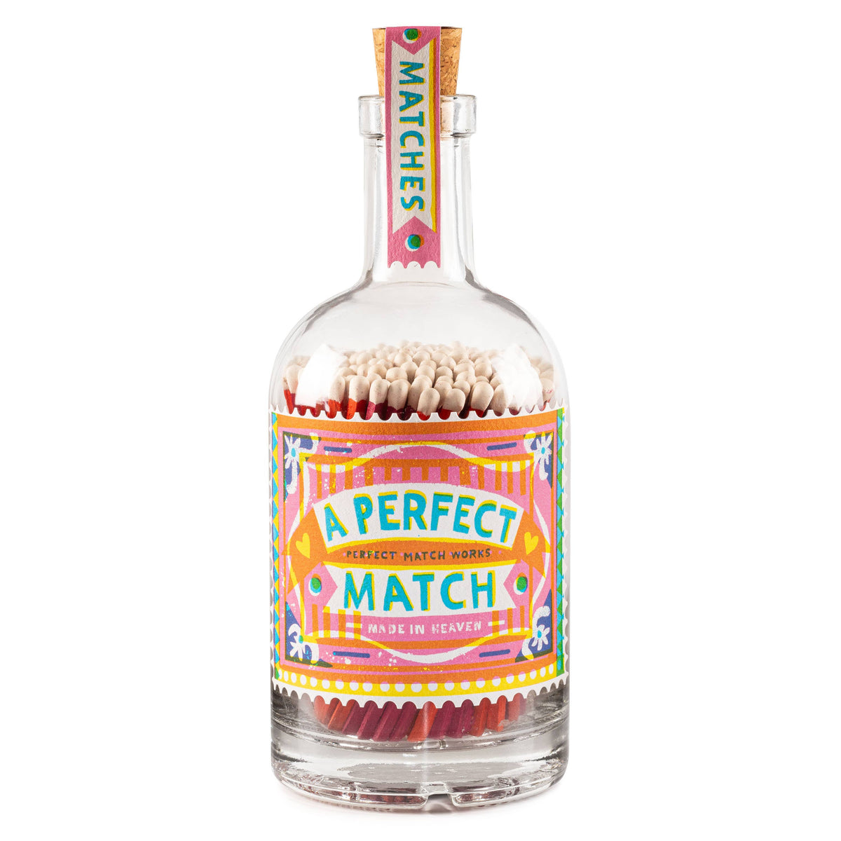 A Perfect Match | Glass Bottle - Safety Matches