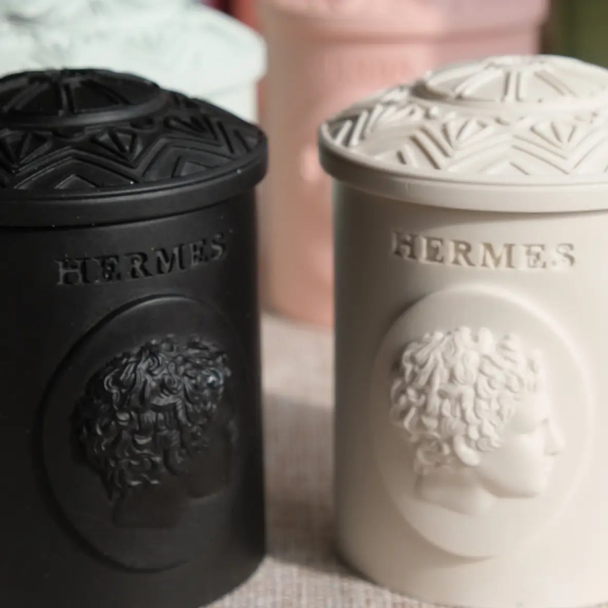 French Hermès jar candle