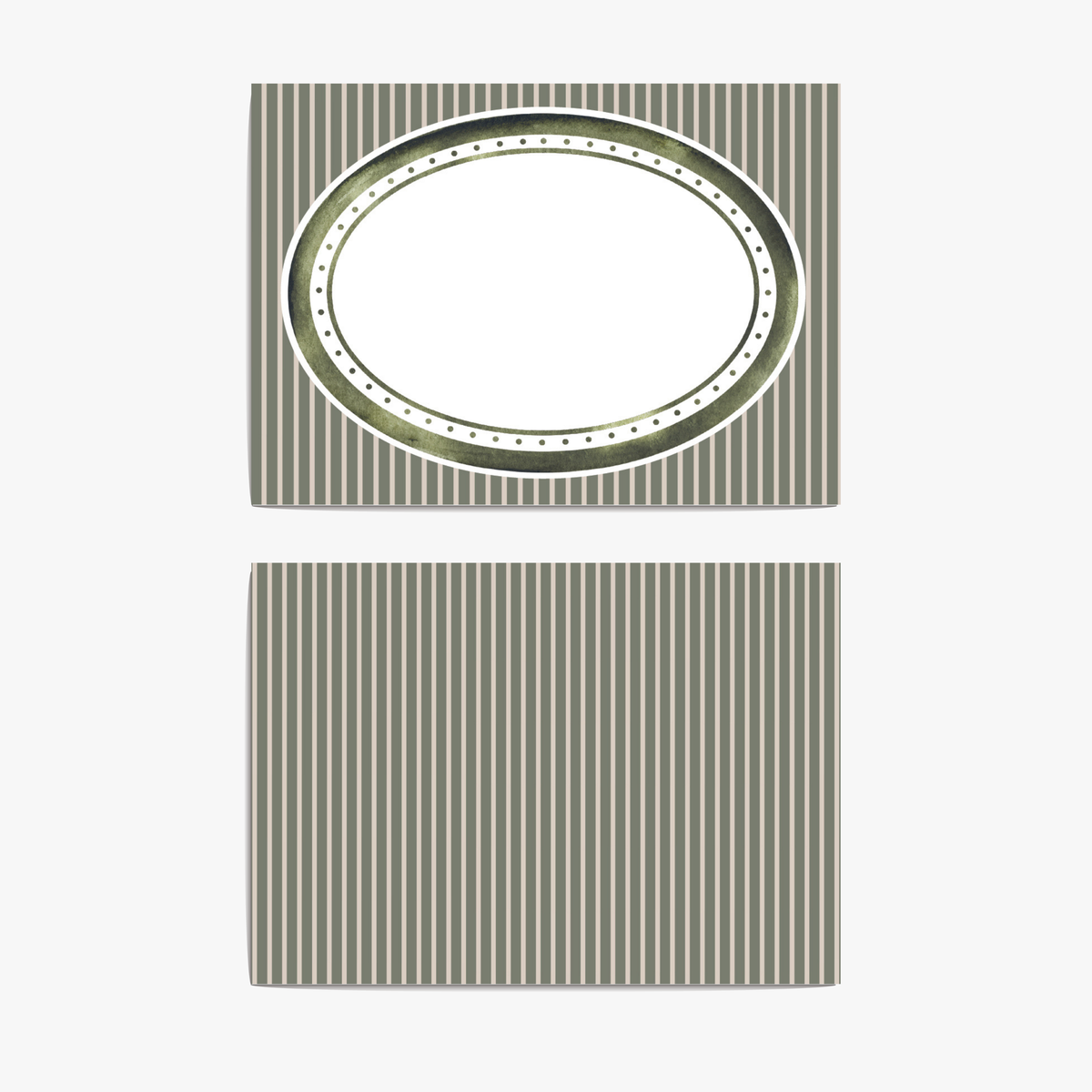 Green Oval Notelets