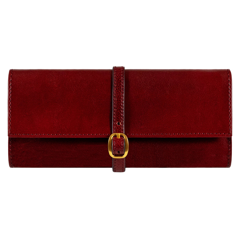 Estuche de viaje enrollable de cuero para joyas - Madame Bouvary
