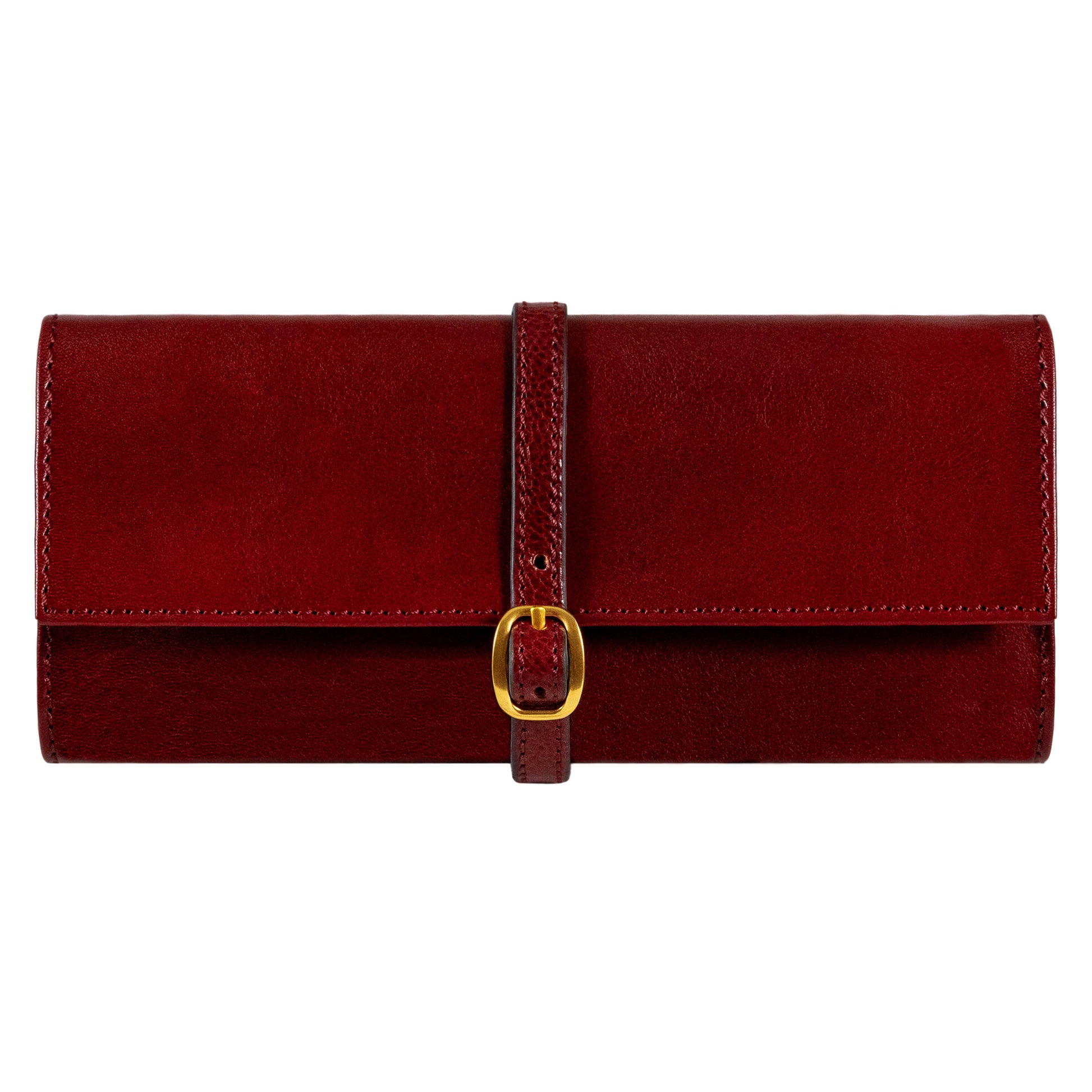 Estuche de viaje enrollable de cuero para joyas - Madame Bouvary