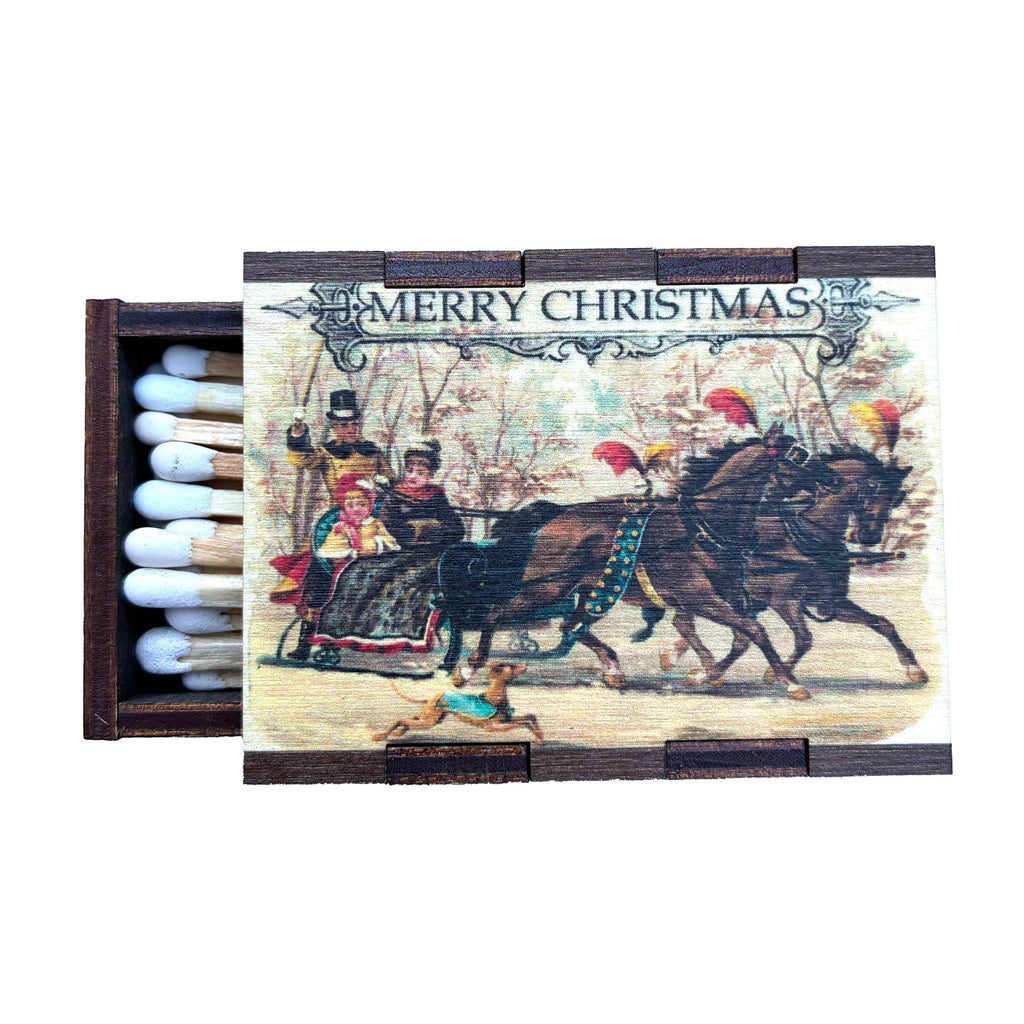 Sleigh Wooden Matchbox