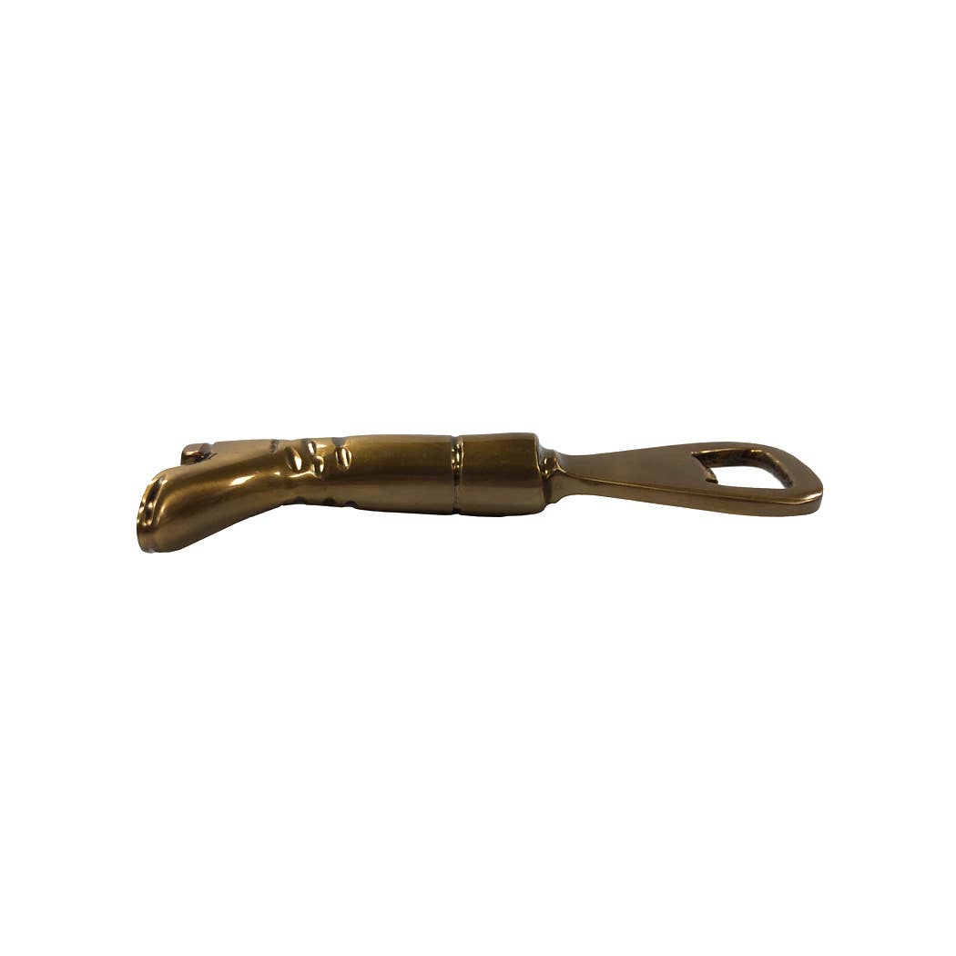 5 - 1/4" Antiqued Brass Equestrian Riding Boot Bottle Opener - Maison and Mer