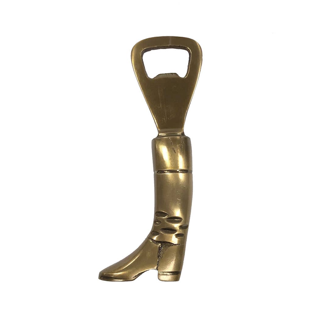 5 - 1/4" Antiqued Brass Equestrian Riding Boot Bottle Opener - Maison and Mer