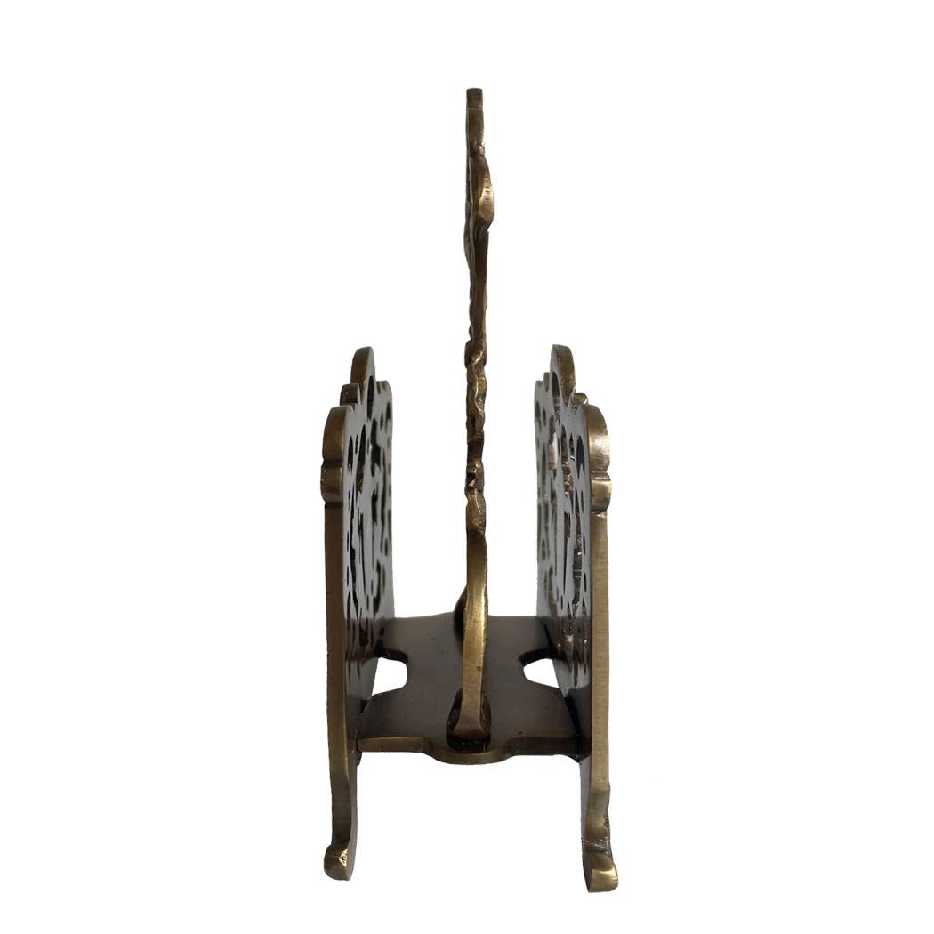 5" Antiqued Brass Napkin or Letter Holder - Maison and Mer