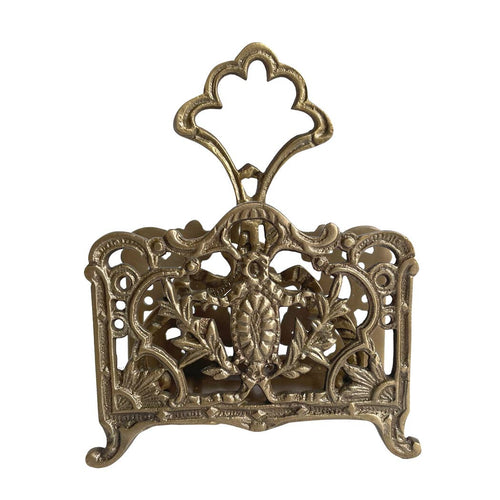 5" Antiqued Brass Napkin or Letter Holder - Maison and Mer