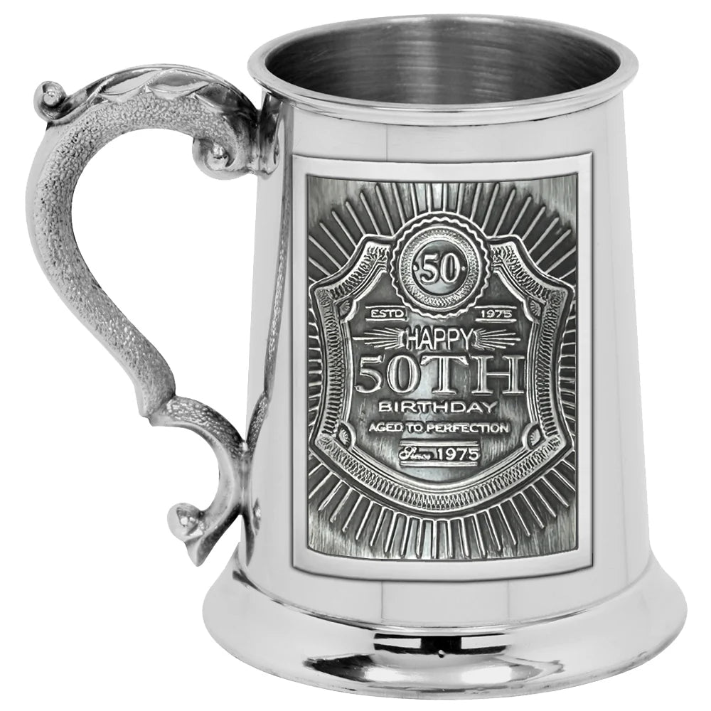 50th Birthday Pewter Tankard - 1 Pint - Maison and Mer