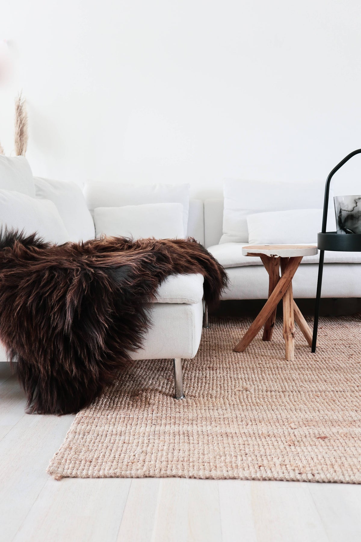 Icelandic Sheepskin -Brown Long Wool 90-100 cm