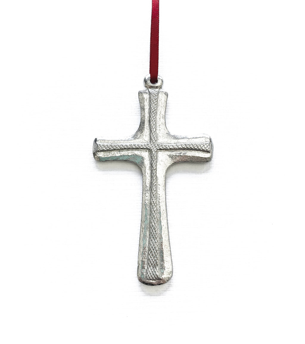 Pewter Cross Ornament