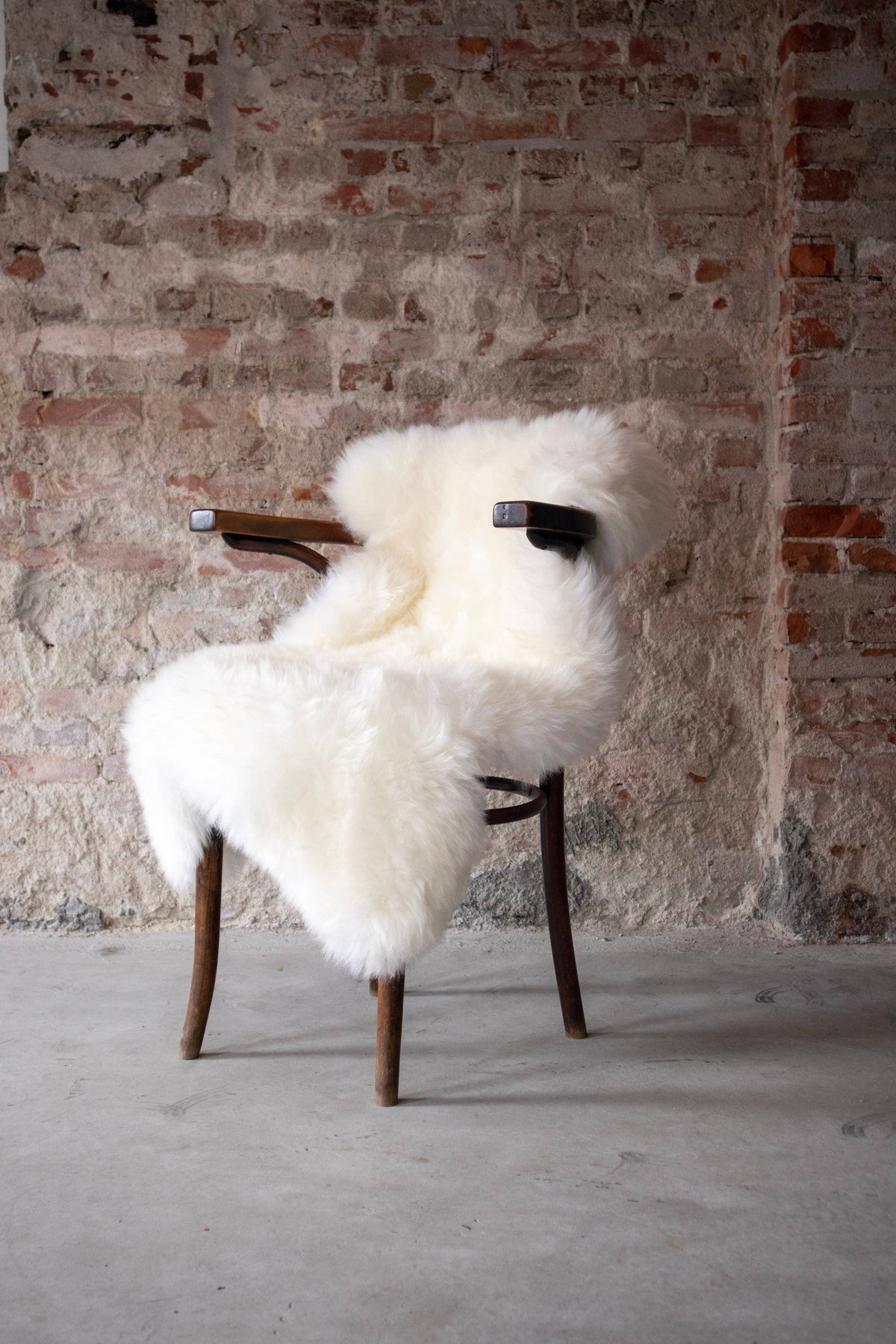 Texel Sheepskin Natural White Dutch Wool - 110cm