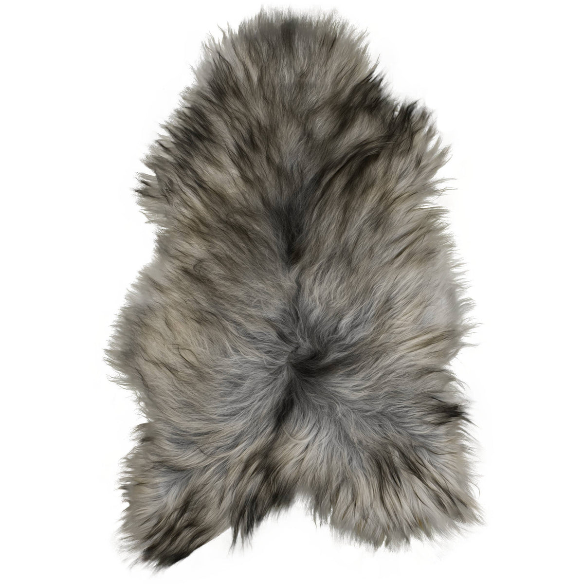 Icelandic Sheepskin Natural Gray Long Wool 90–100 cm