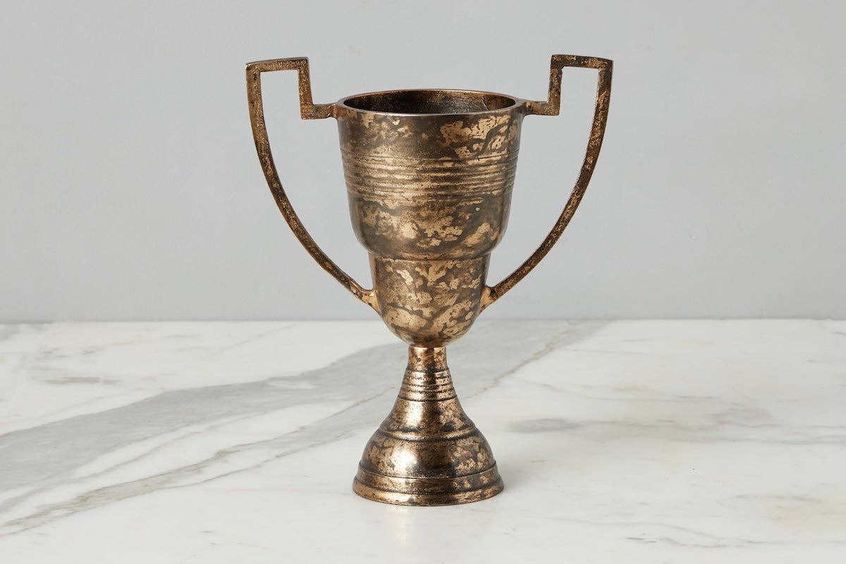 Vintage Trophy Cup, Medium, Distressed Gold
