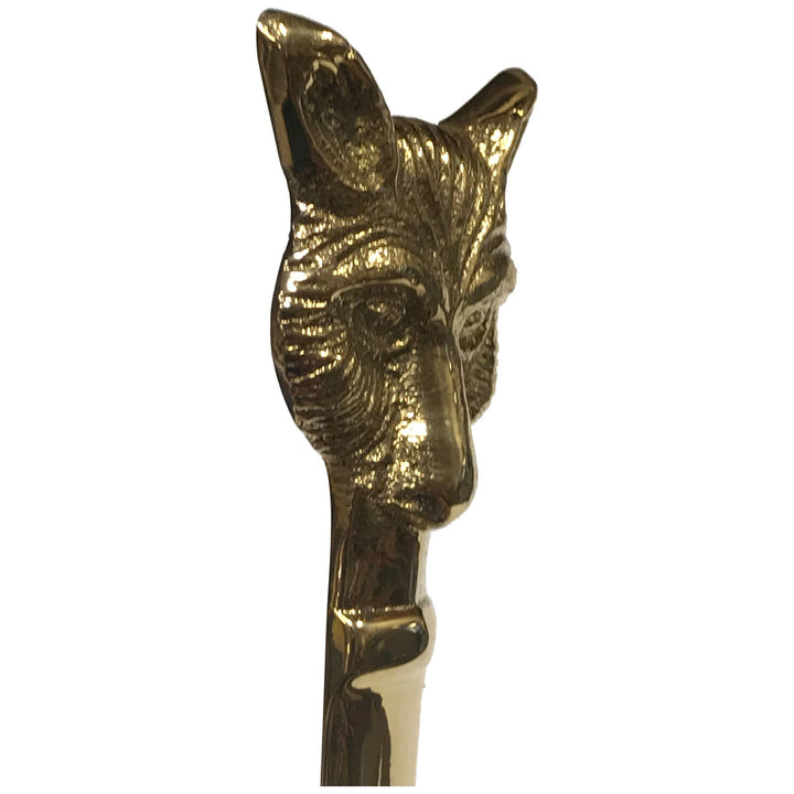 6 - 1/4" Solid Brass Fox Head Letter Opener - Maison and Mer