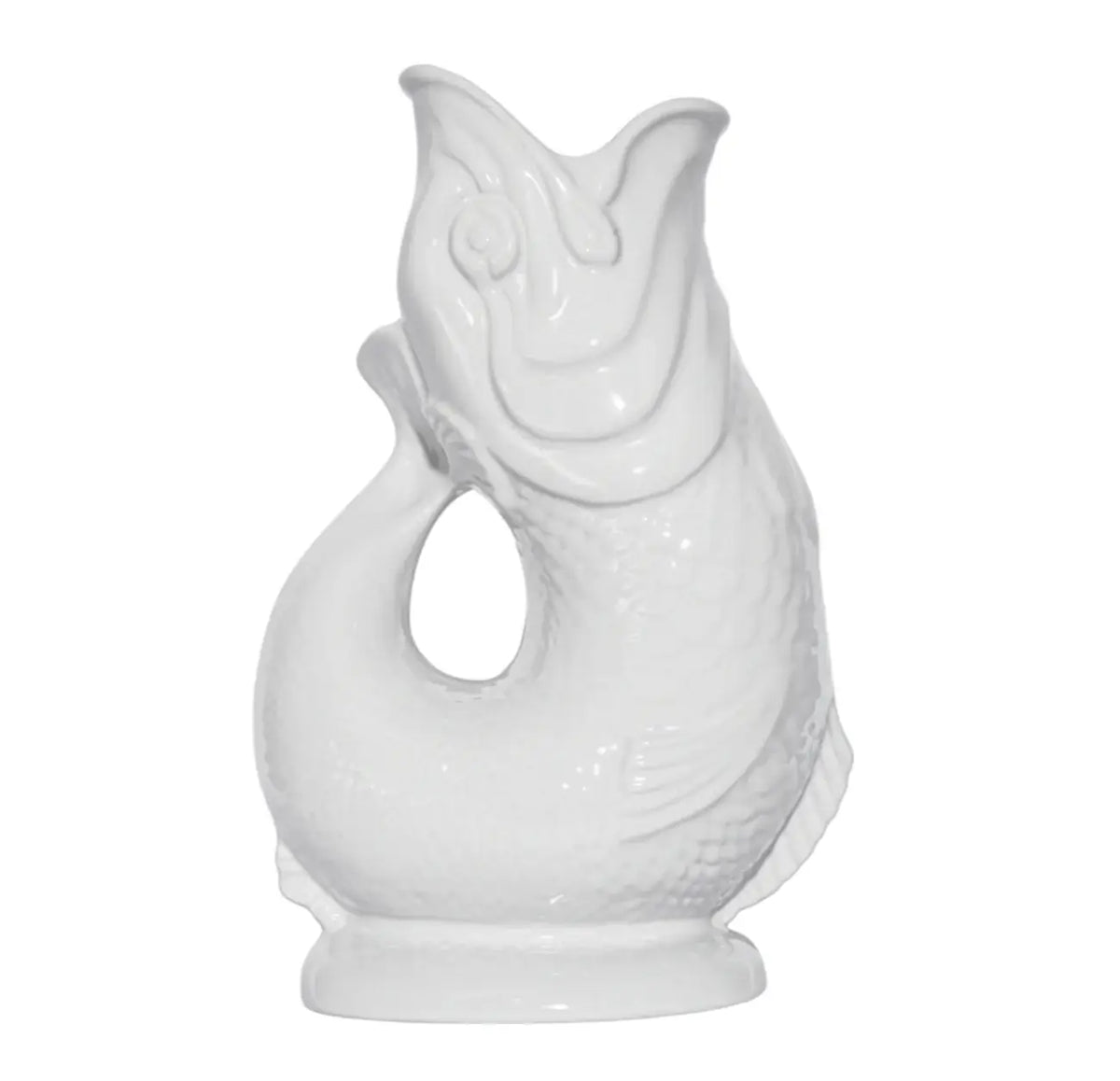White Gluggle Jug- Large