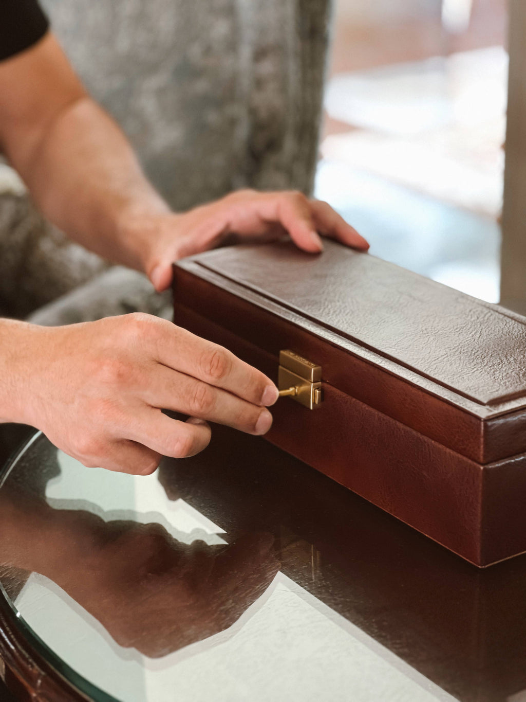 Italian Leather Watch Box - Herzog