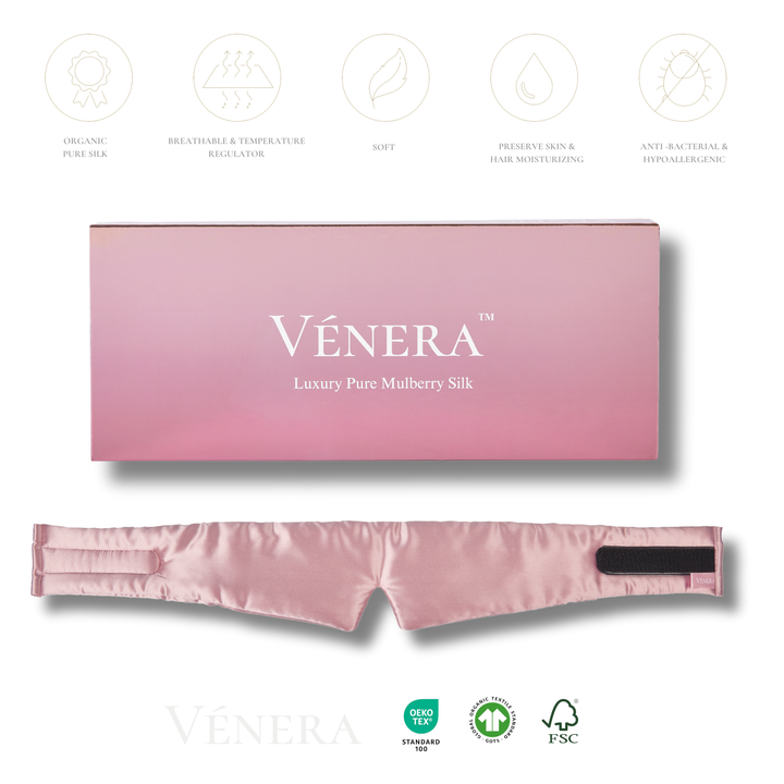 Máscara para dormir Nube de Seda Pura 100% Orgánica - Rosa