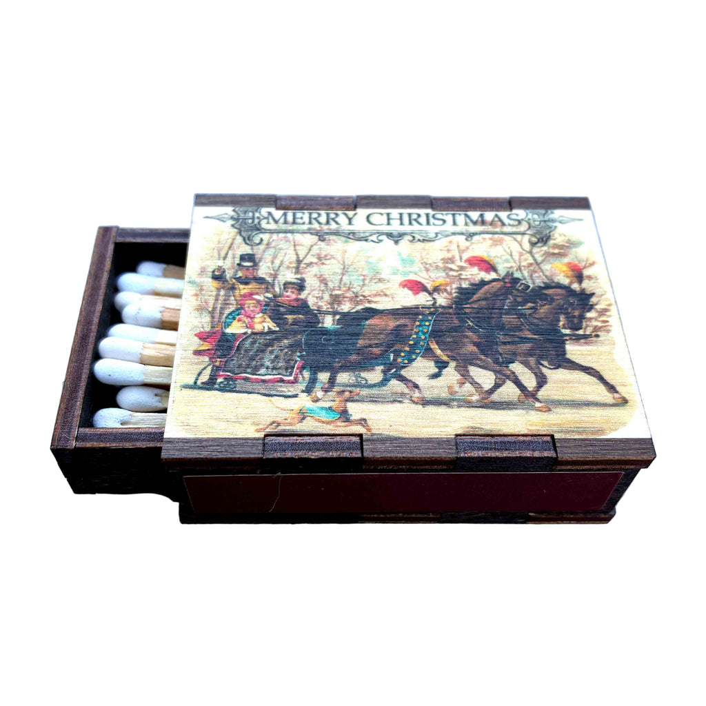 Sleigh Wooden Matchbox