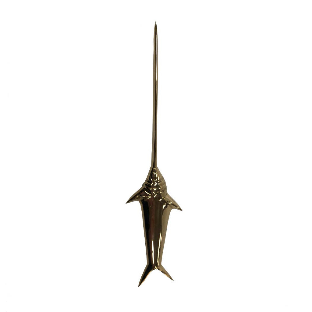 7 - 3/4" Solid Brass Swordfish Letter Opener - Maison and Mer