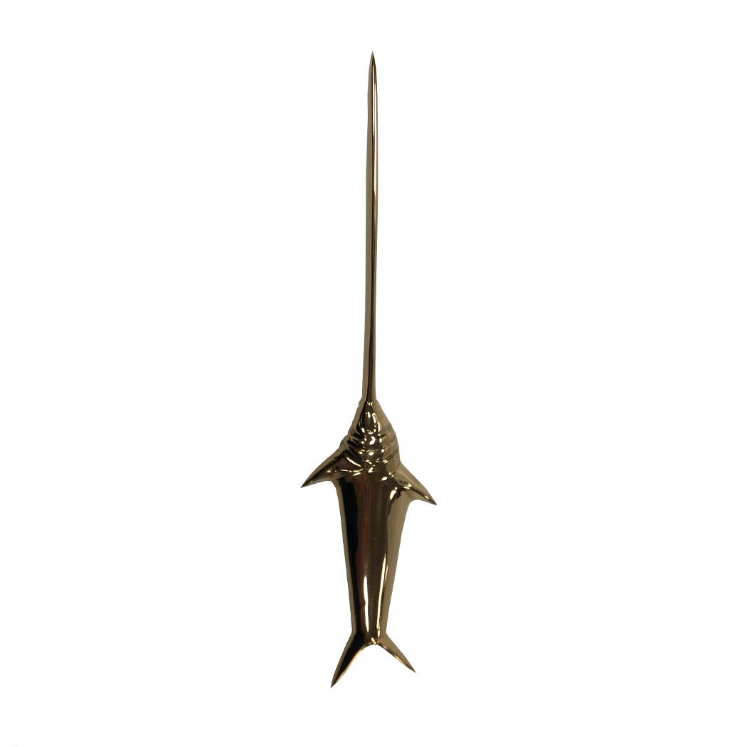 7 - 3/4" Solid Brass Swordfish Letter Opener - Maison and Mer