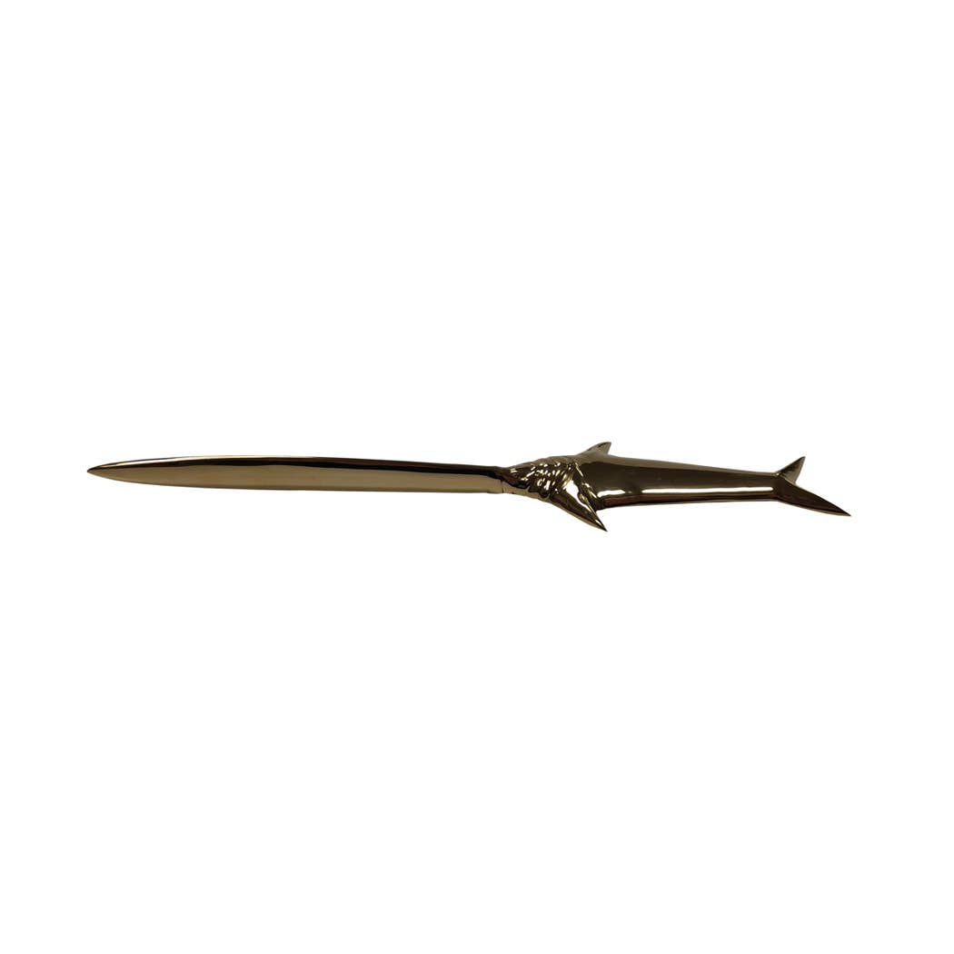 7 - 3/4" Solid Brass Swordfish Letter Opener - Maison and Mer