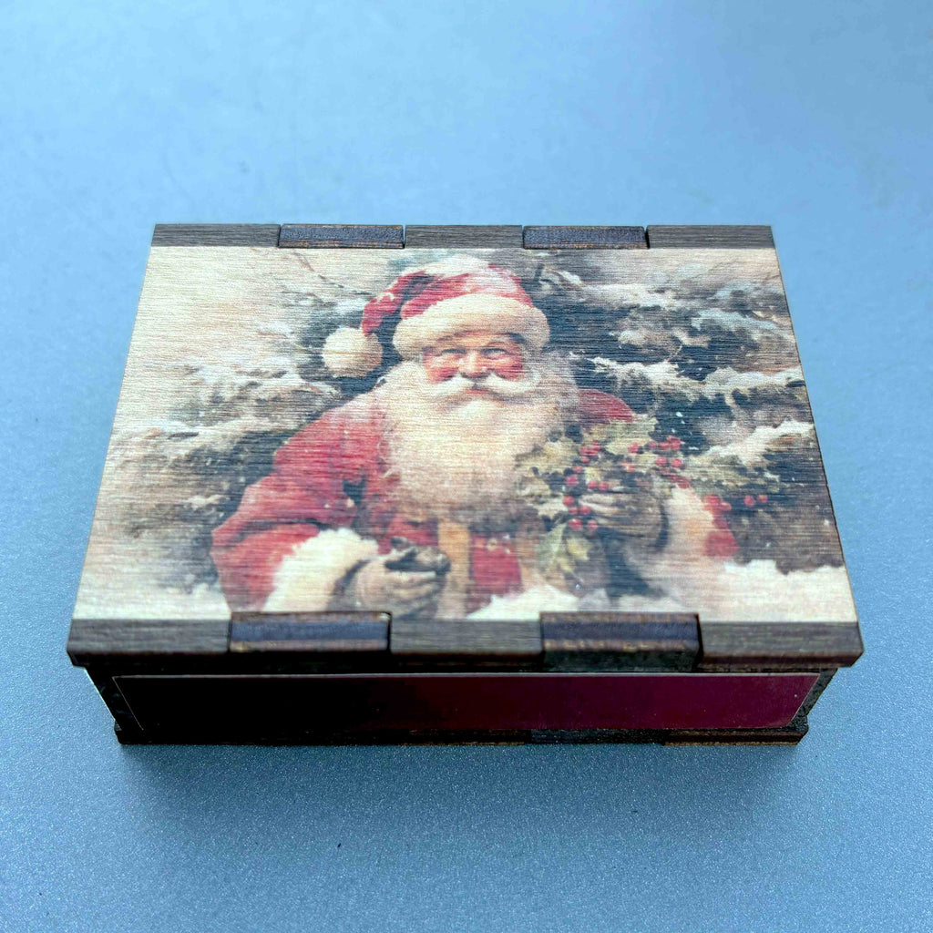 Matches • Christmas Santa Wooden Matchbox •Stocking Stuffers