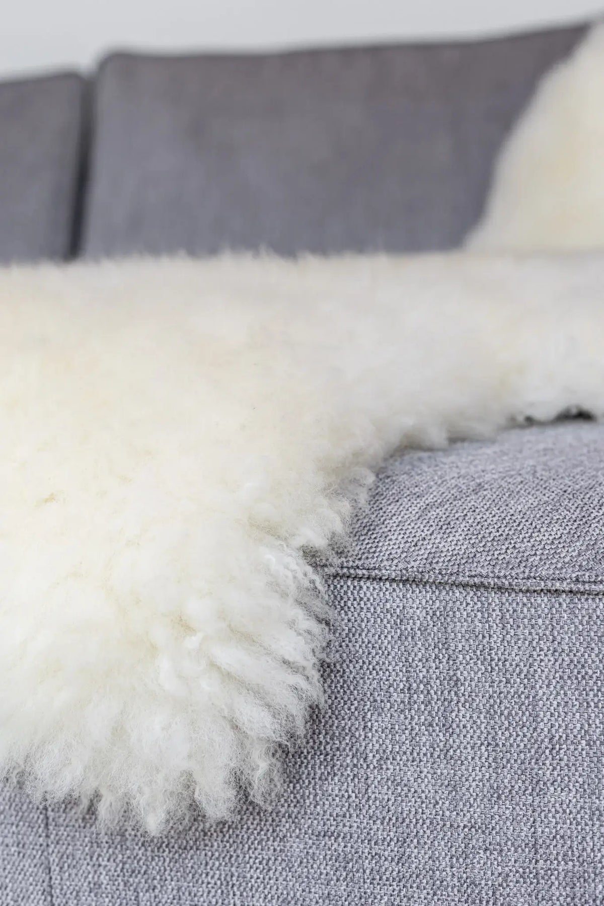 Texel Sheepskin Natural White Dutch Wool - 110cm