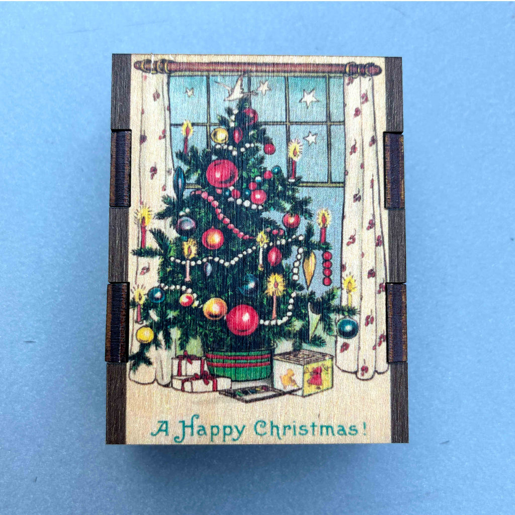 Christmas Tree Wooden Matchbox