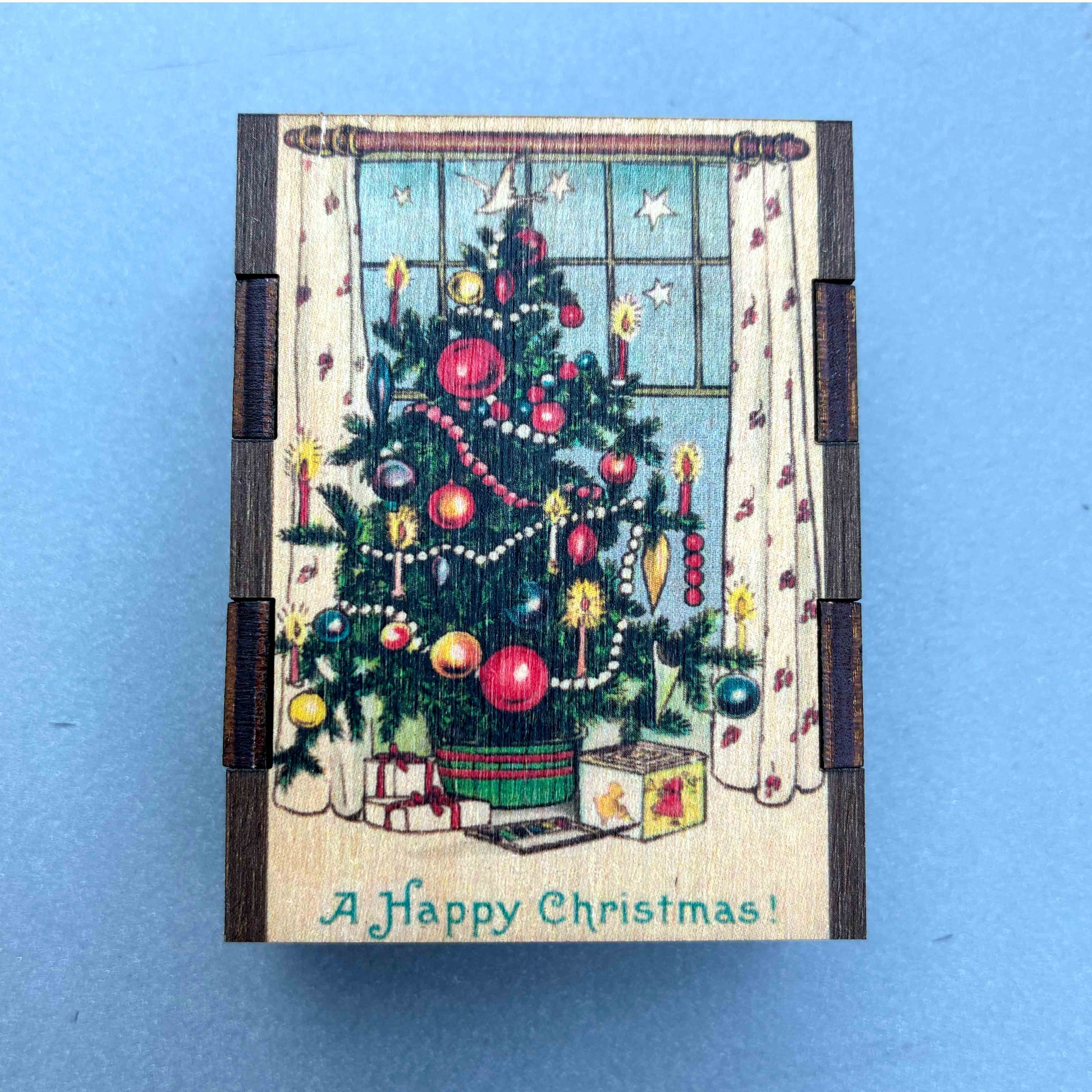 Christmas Tree Wooden Matchbox
