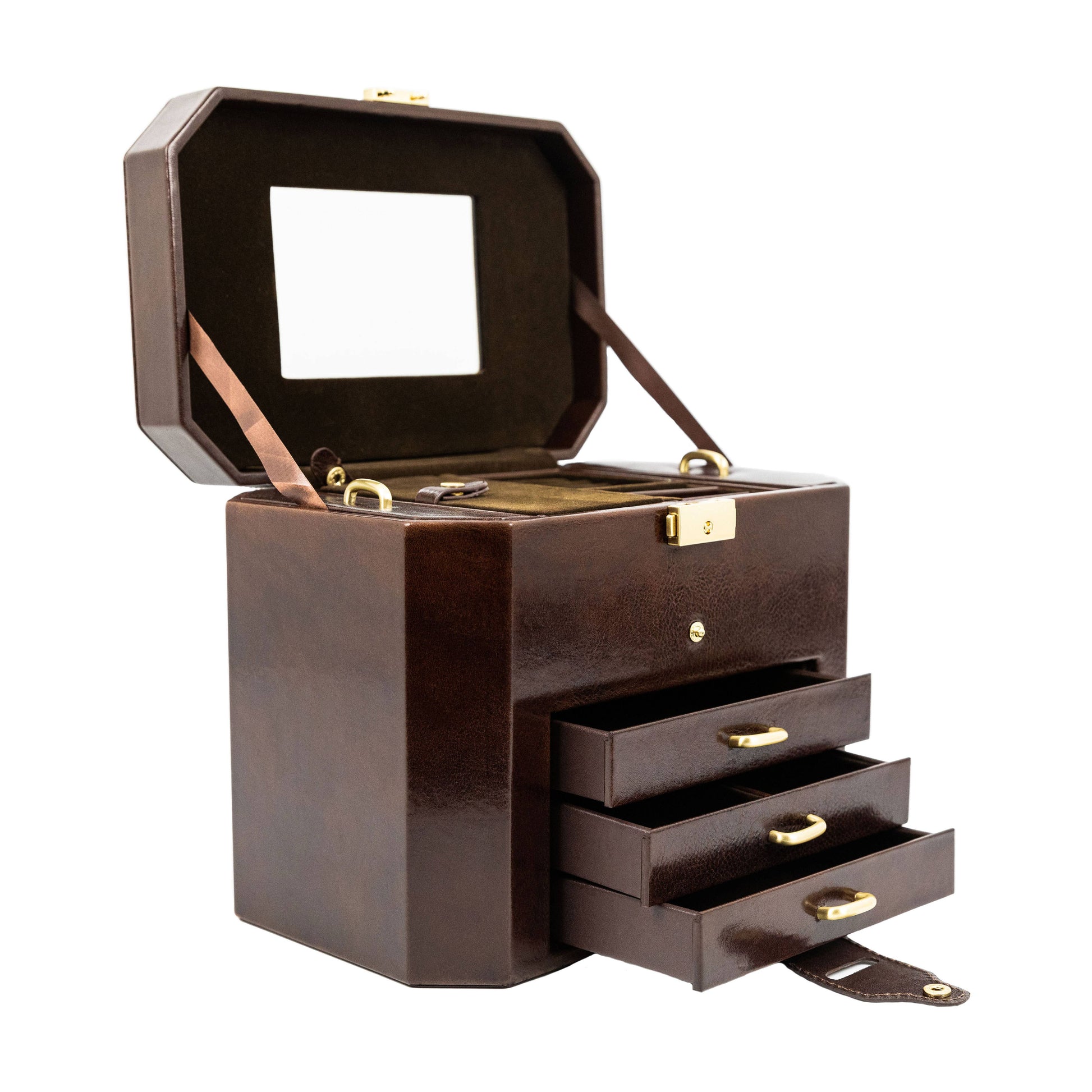 Italian Leather Jewelry Box  - The Florence