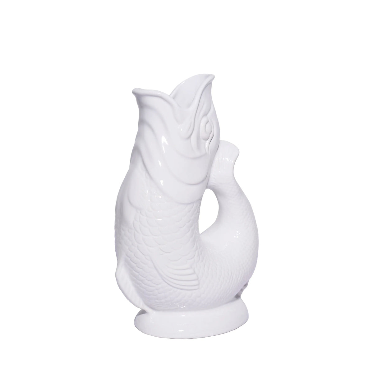 White Gluggle Jug- Large