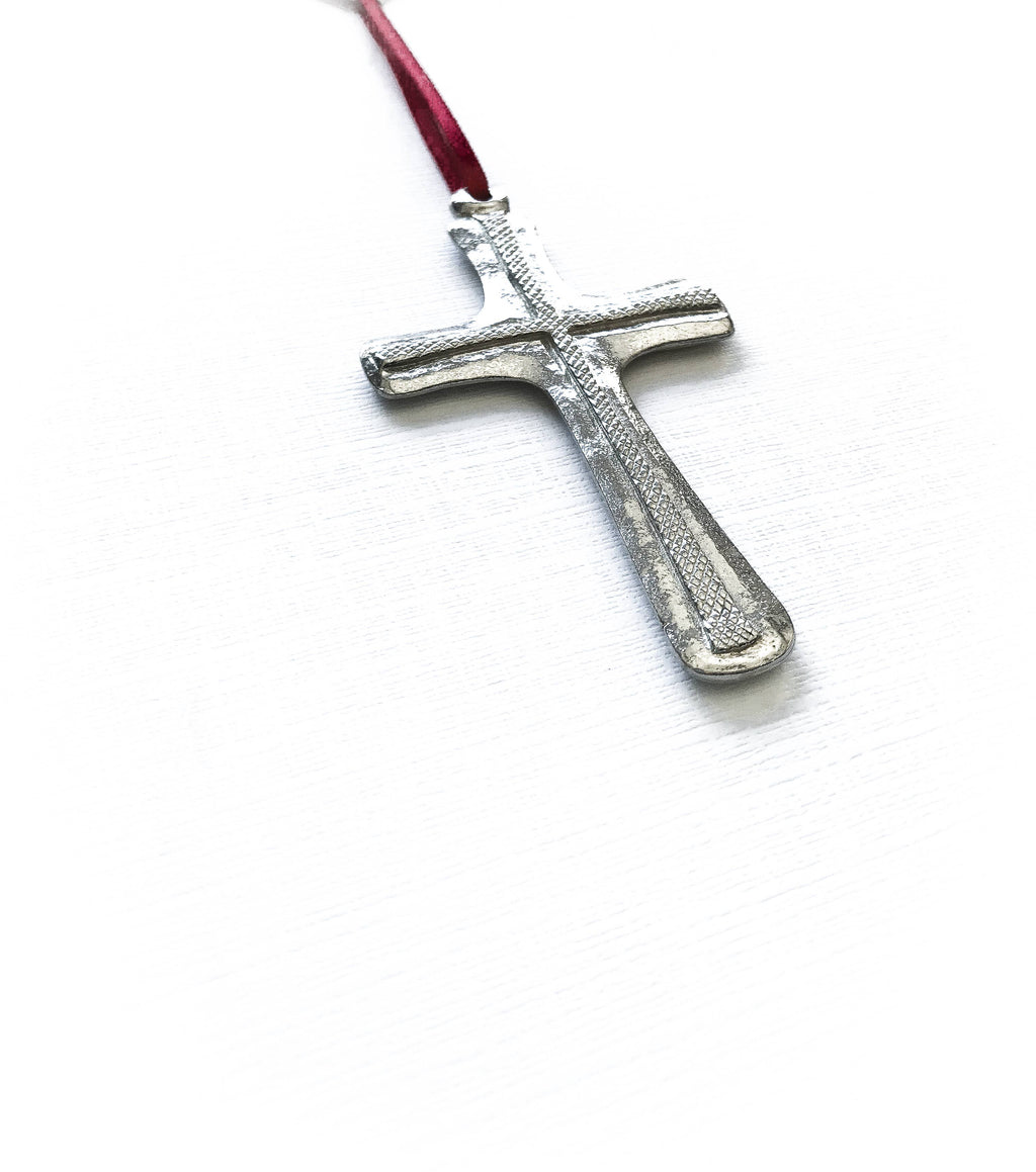 Pewter Cross Ornament