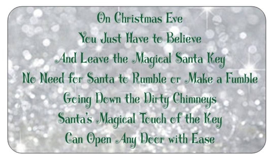 Magical Santa Key Ornament - Christmas Eve Gift for Child