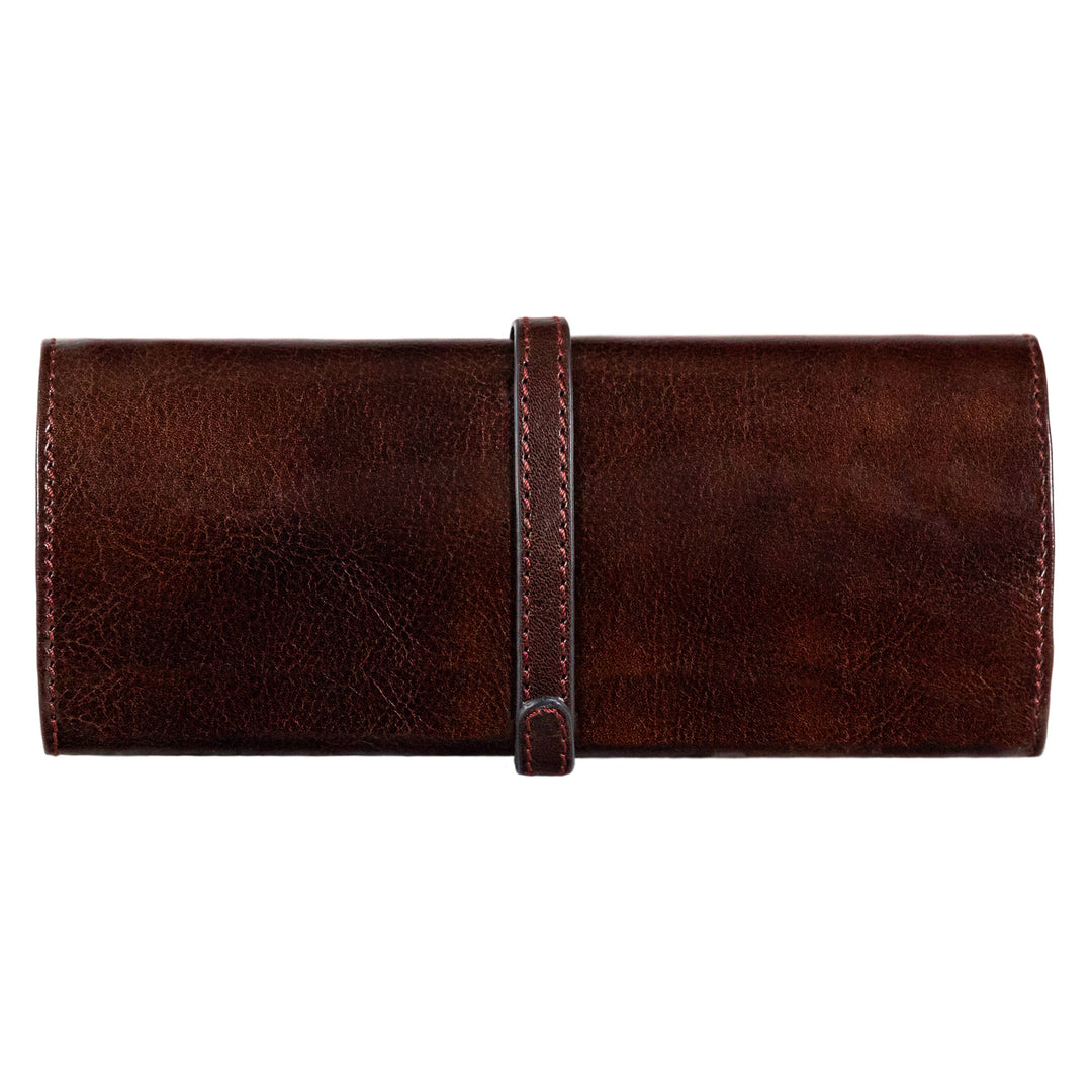 Estuche de viaje enrollable de cuero para joyas - Madame Bouvary