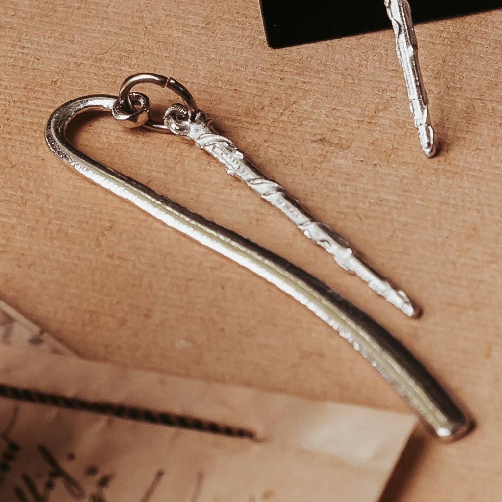 Pewter Wizard Wand Bookmark - Wizard Wand Gift