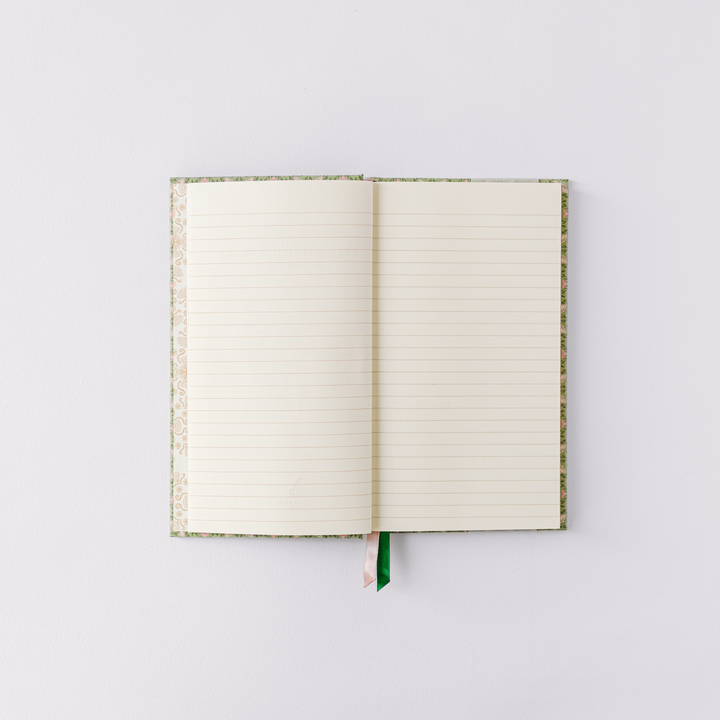 Green Folk Pattern Pocket Journal – Garden Reverie Edition