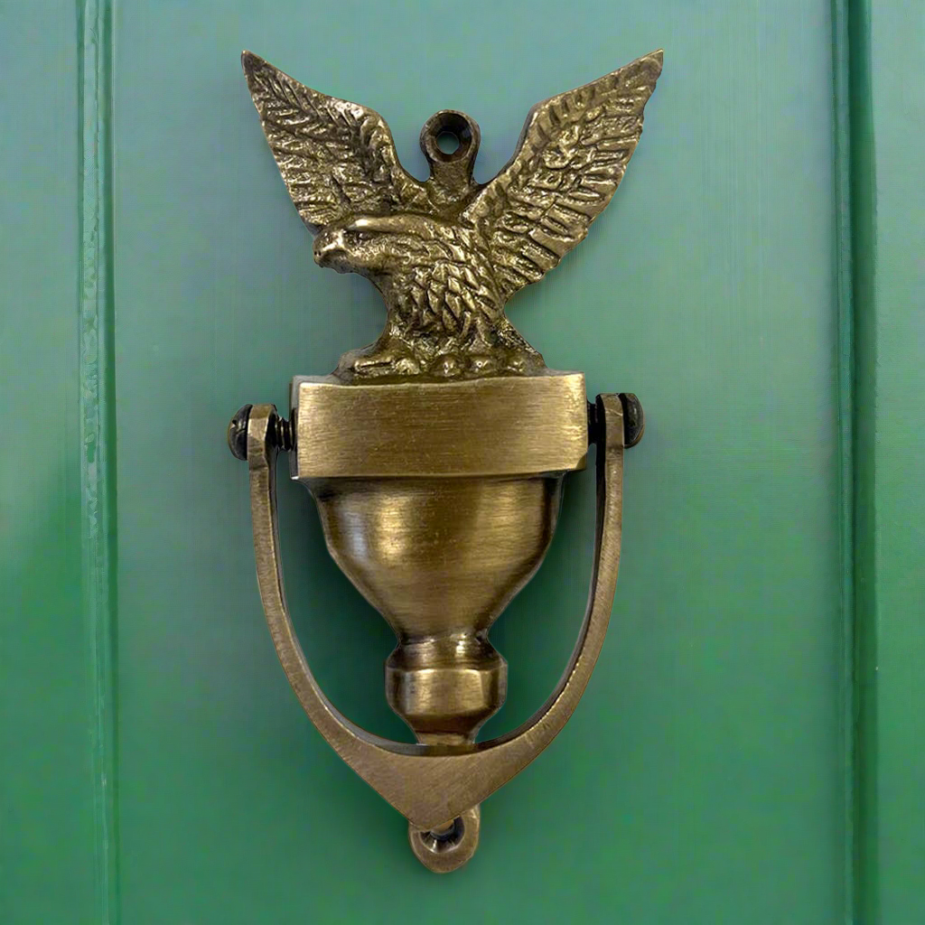 Antiqued Brass American Eagle Door Knocker