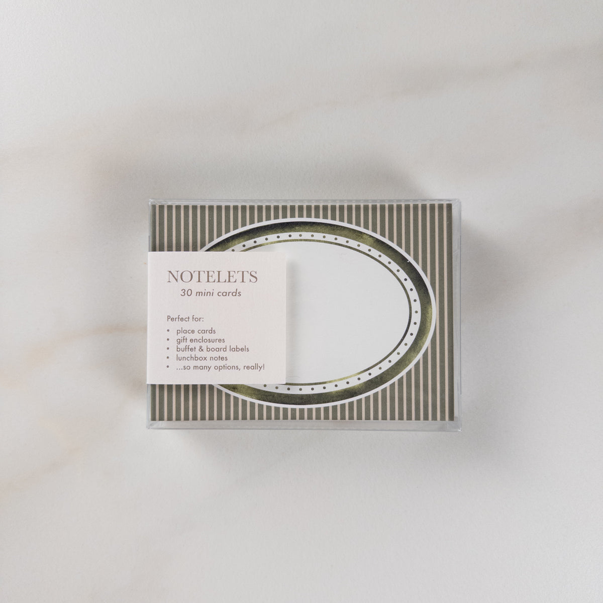 Green Oval Notelets