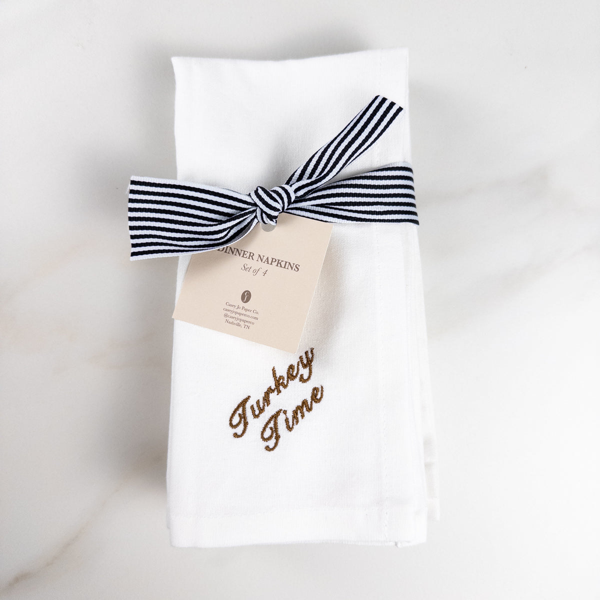 Thanksgiving Sayings Embroidered Dinner Napkins