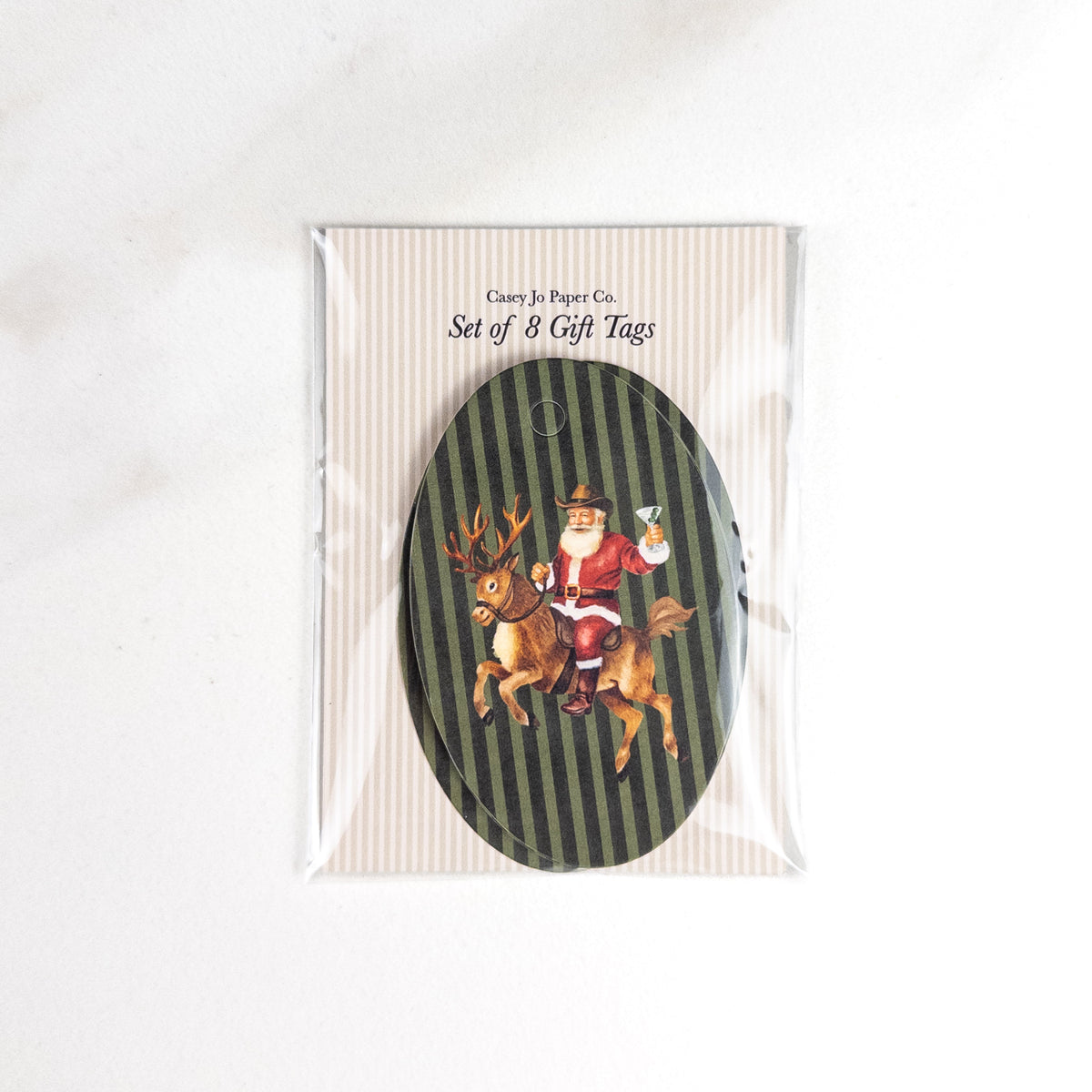 Santa Martini Gift Tags