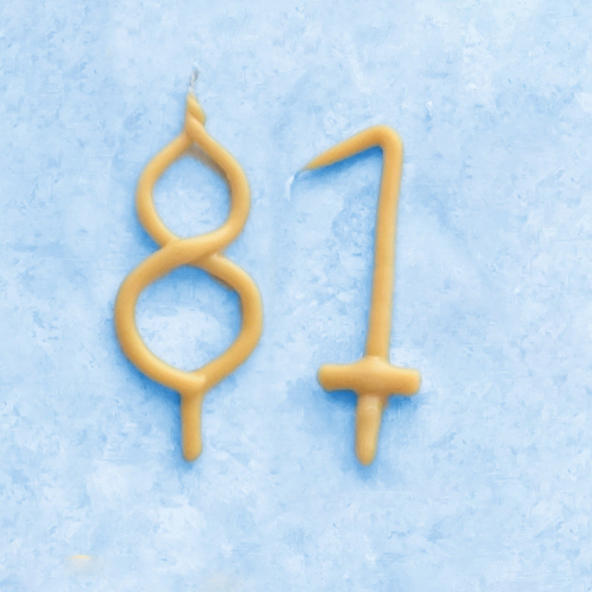 Handmade Number Birthday Beeswax Candles